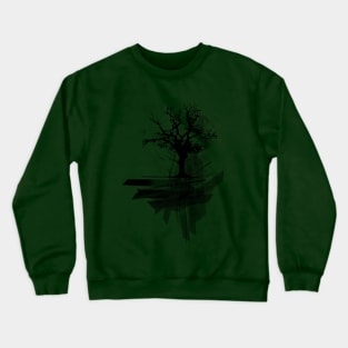 Tree with Halftone grungy Crewneck Sweatshirt